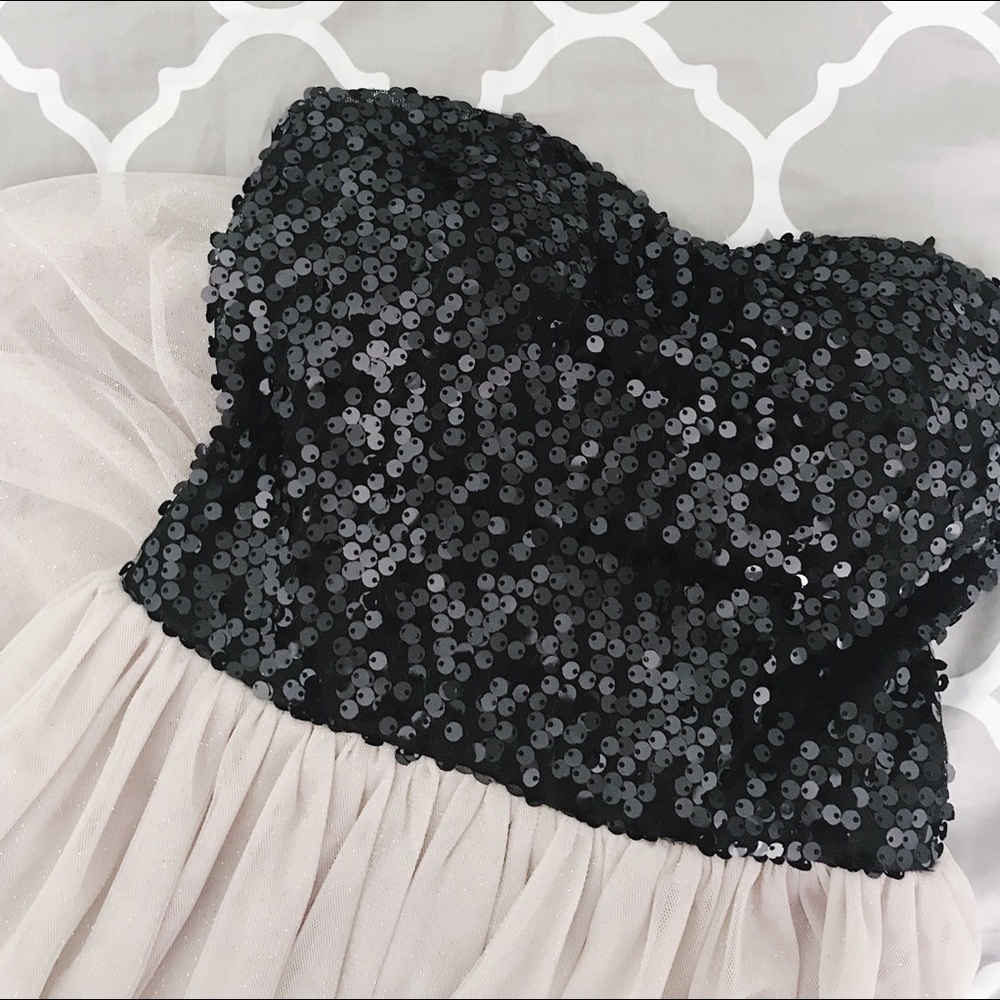 Sequined Tulle Homecoming Dress